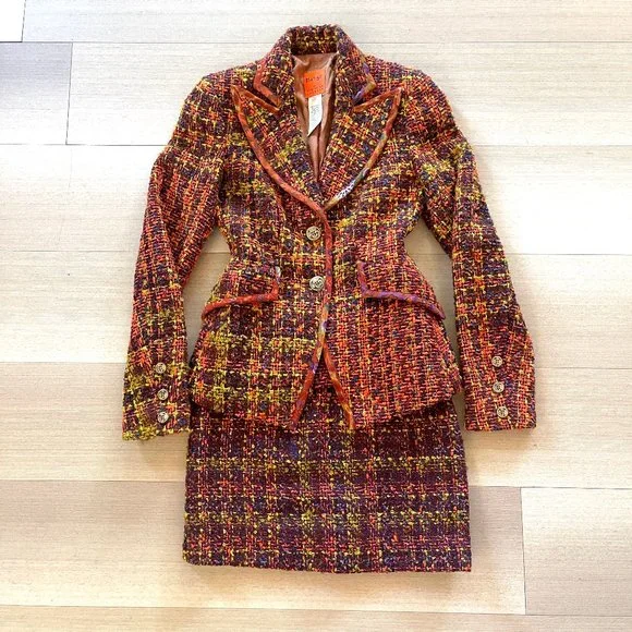 Auc Christian Lacroix Boucle Tweed 2 pisses suit - Picture 6 of 15